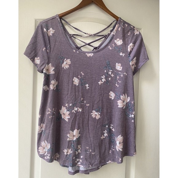 SO Lavender Floral Top Size S - Picture 1 of 5